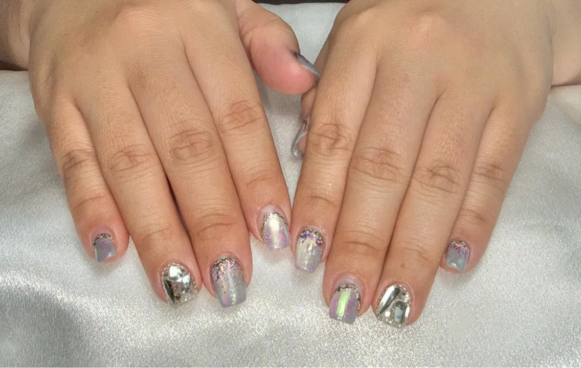 ネイル オーロラネイル ホログラムネイル マグネットネイル ミラーネイル 夏ネイル ハンドネイル BONNIE NAILのネイルデザイン