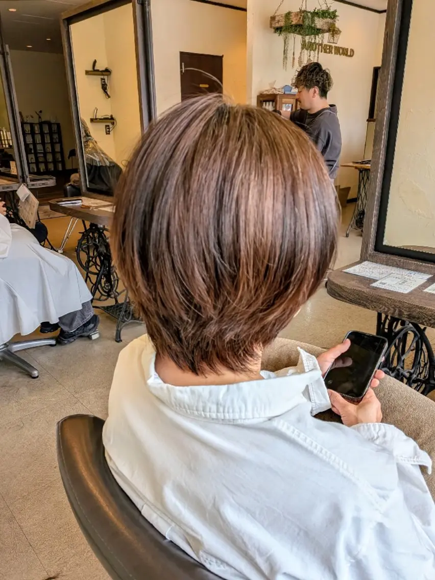 【ダメージレス】白髪染めカラー+カット+4stepトリートメントの写真