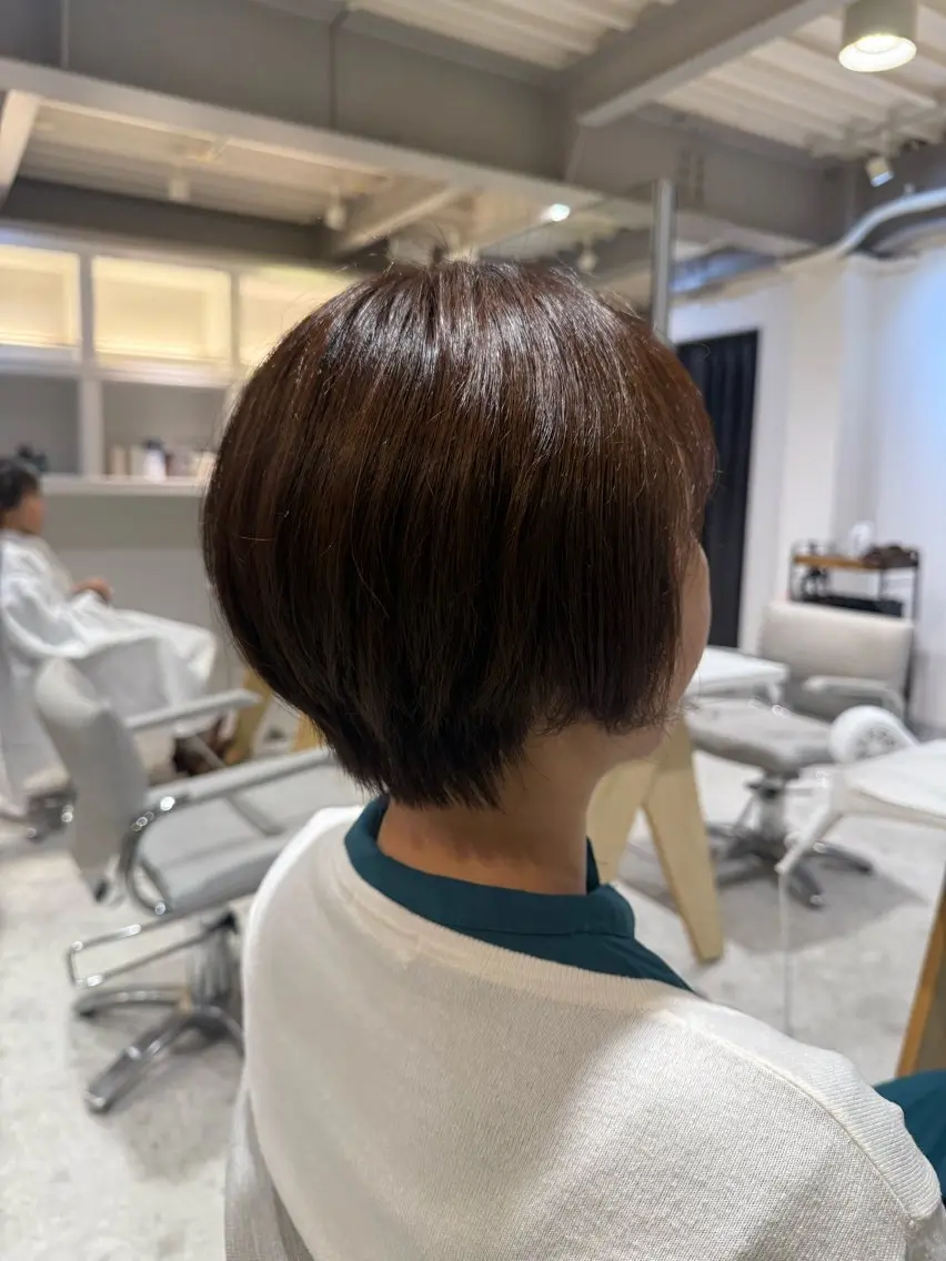 【艶と透明感】🍃似合わせカット+ダメージレス白髪染め・イノアオイルカラー+保湿TR🍃の写真