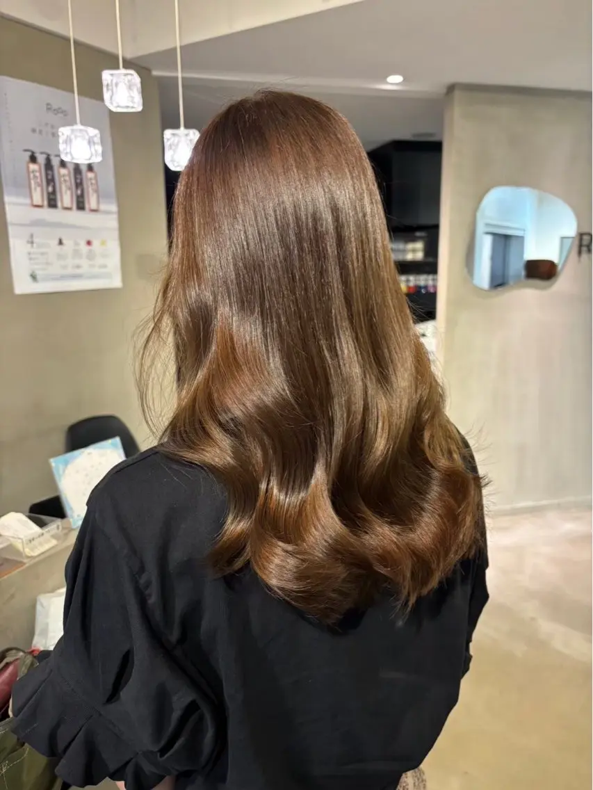 ロング ヘアカラー aimu/レイヤー/ カラー/髪質改善のヘアスタイル