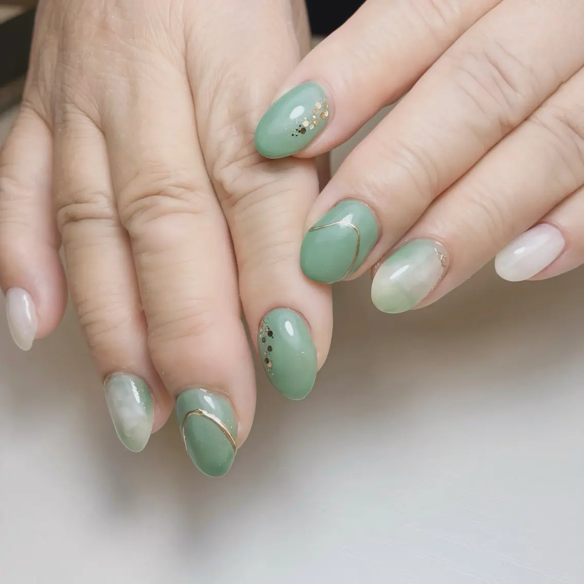 ネイル フットネイル 氷ネイル・うるうるネイル マグネットネイル ニュアンスネイル シンプルネイル ハンドネイル nail salon anoneのネイルデザイン