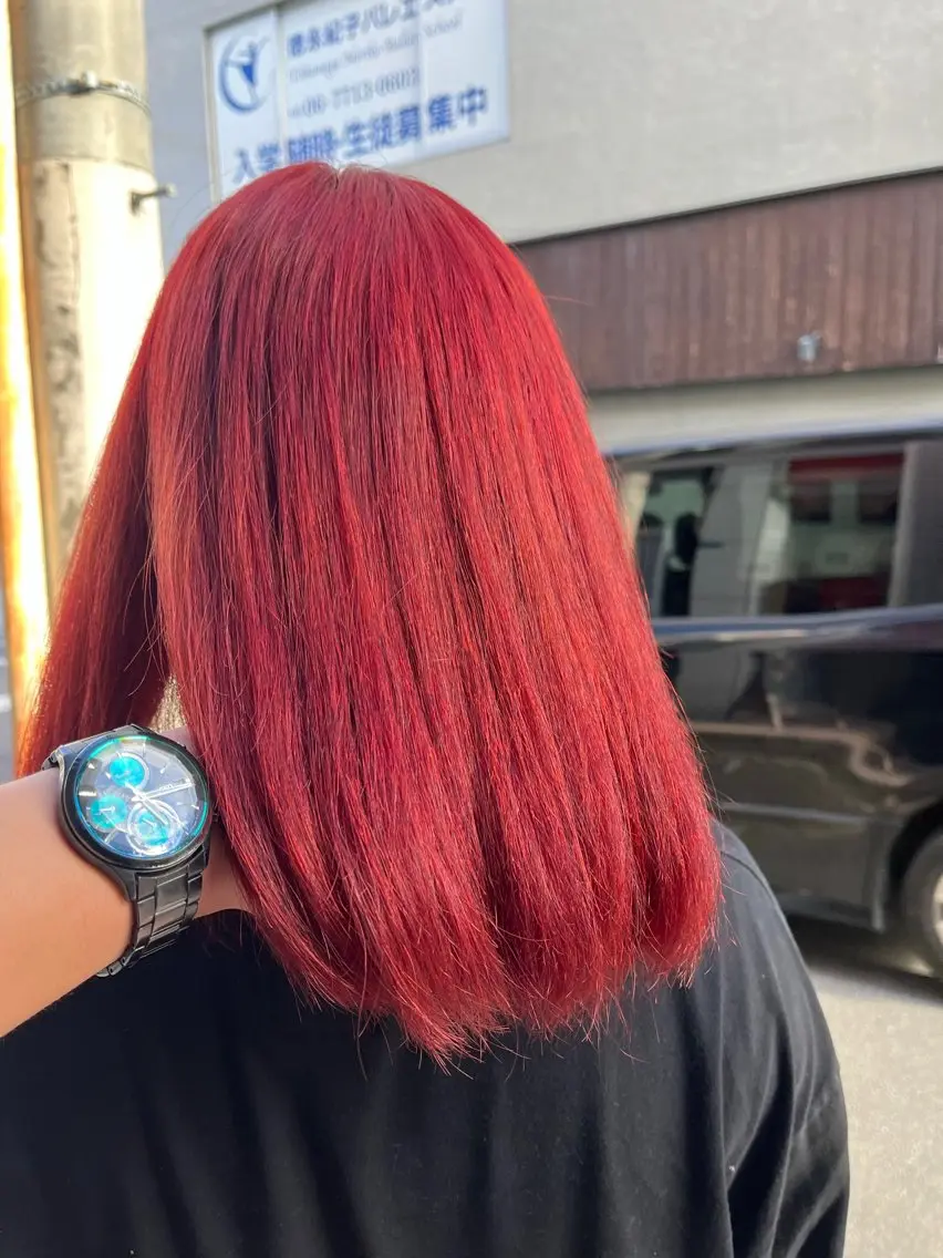 セミロング カット ヘアカラー トリートメント 坂谷 BUCKS/縮毛矯正のヘアスタイル
