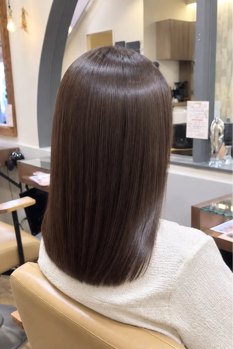 ロング カラー 松下 沙織のヘアスタイル