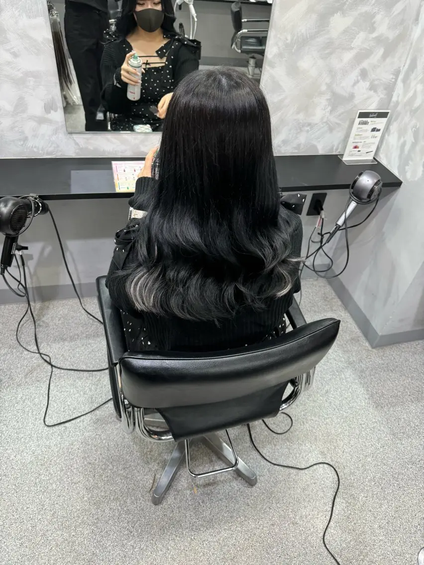セミロング アッシュ エクステ ボブカット艶髪 矯正濱川響太のヘアスタイル