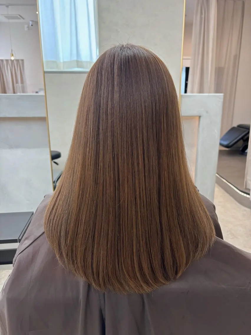 ロング カラー 髪質改善 トリートメント トリートメント 角谷 靖子のヘアスタイル