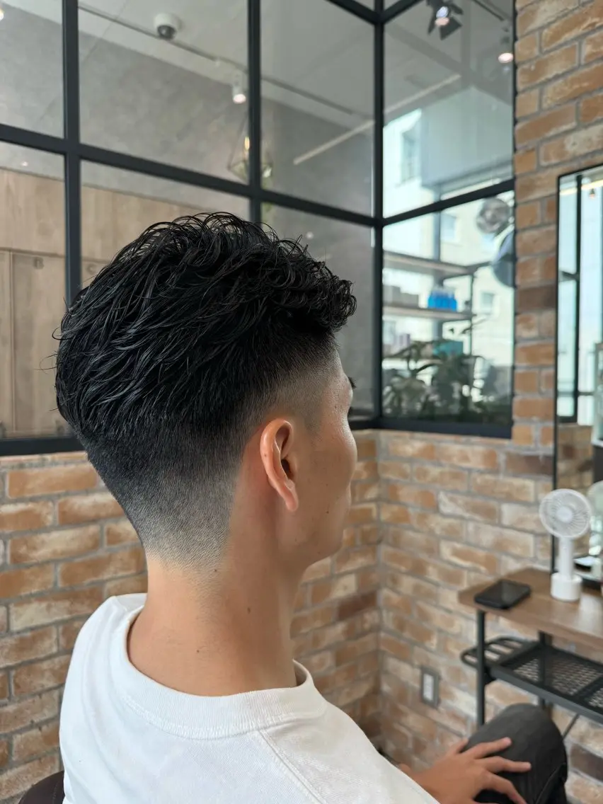 ショート パーマ メンズ カット パーマ メンズヘア特化 廣田和也のヘアスタイル