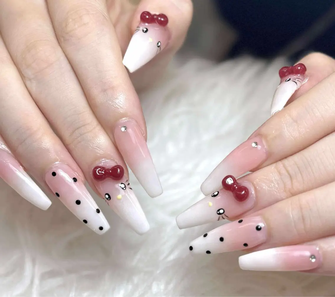 💥【直前割メニュー】💥💖ネイルチップ長さ出し10本+デザインやり放題・パーツつけ放題💖 145分時間の写真