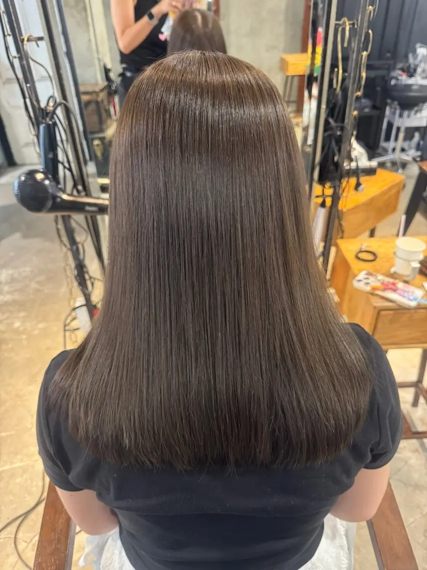 ミディアム カラー パーマ ヘアアレンジ 髪質改善 トリートメント ストレートパーマ カット パーマ トリートメント ヘッドスパ ヘアセット レイヤーカット/艶髪 🎀笠原 優花🎀のヘアスタイル