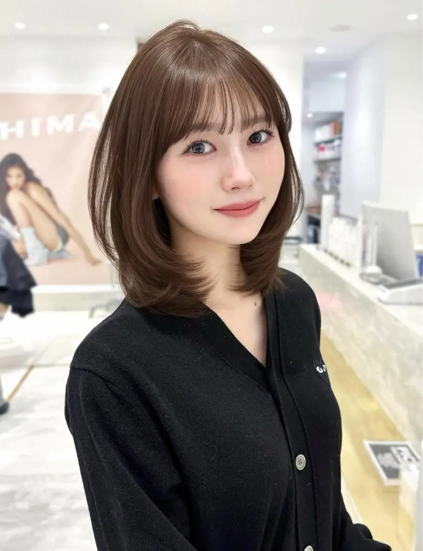 ミディアム 【無料】カット いながわ　ゆあのヘアスタイル