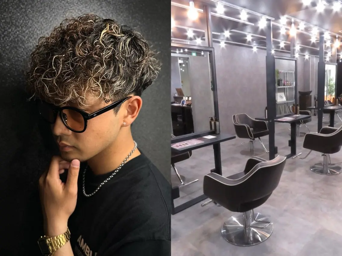 ショート カラー パーマ メンズ メンズパーマ スペインカール カット パーマ シュンヤ🔥メンズ パーマ特化🔥新小岩のヘアスタイル