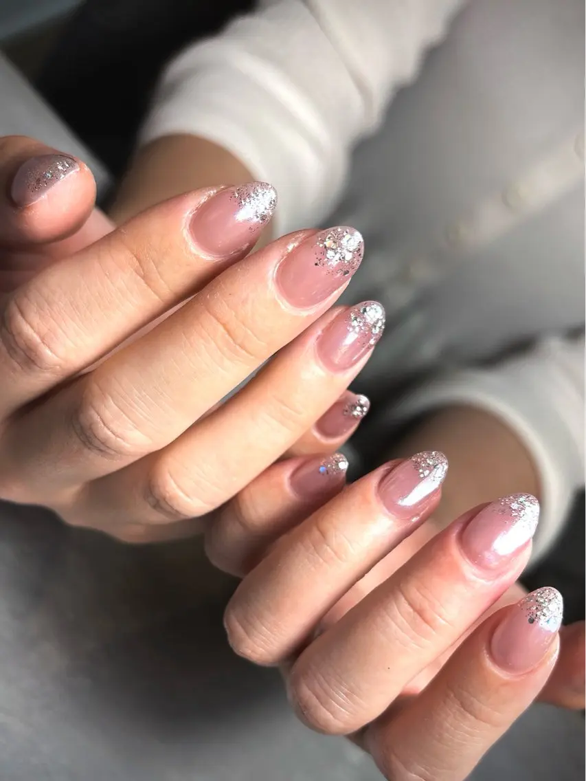 ネイル ラメ(グリッター) ミラーネイル パープル salon de tis/鈴木のネイルデザイン