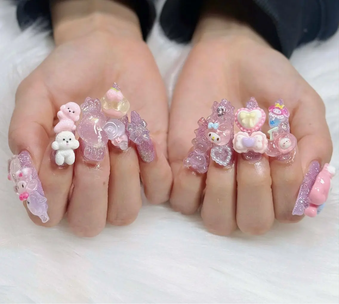 ネイル アートネイル オーロラネイル ジェルネイル 韓国ネイル ロングネイル ハンドネイル Nichi Nailsのネイルデザイン