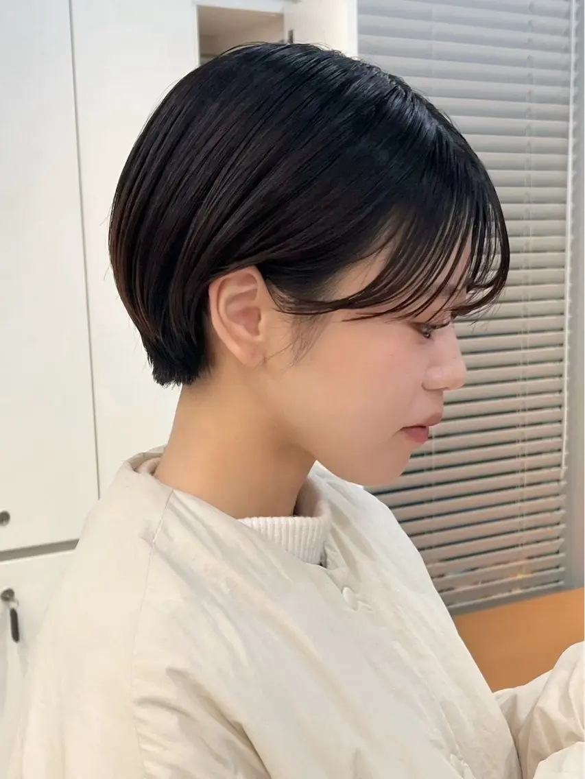 ショート 横浜/メンズカット 曲がる縮毛矯正のヘアスタイル