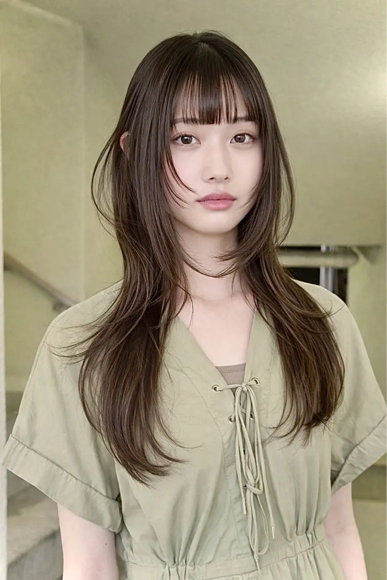【ご新規様限定】カット・透明感カラー・トリートメント/顔まわりカット/韓国レイヤー/暖色/ミニモ学割/髪質改善の写真