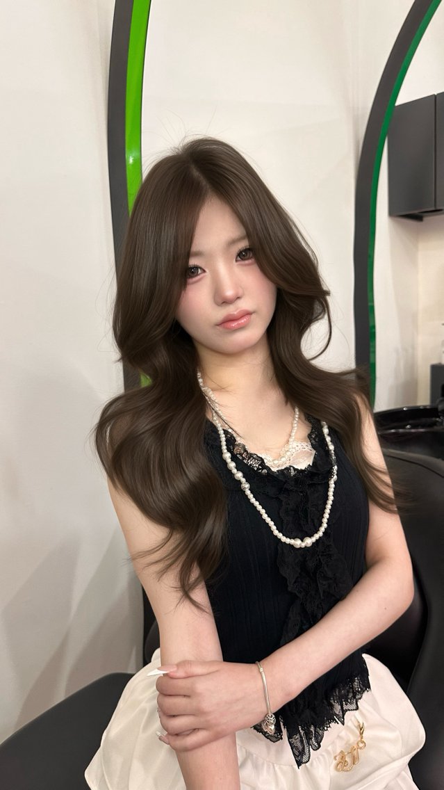 ロング カラー カット ヘアカラー ヘアセット 上品モテヘア🩶 karen🩶のヘアスタイル