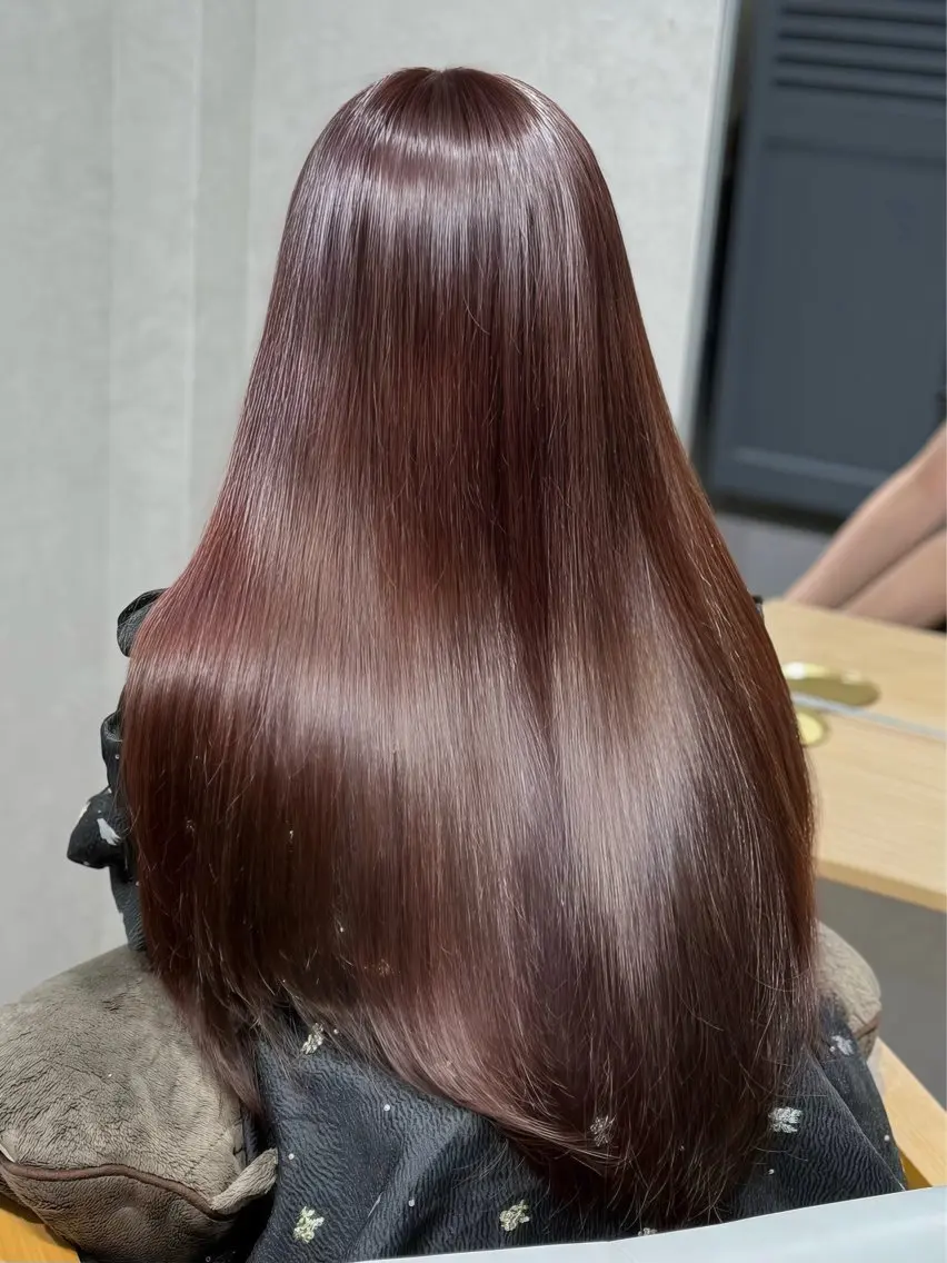 ロング 縮毛矯正 韓国レイヤー RYOTAのヘアスタイル