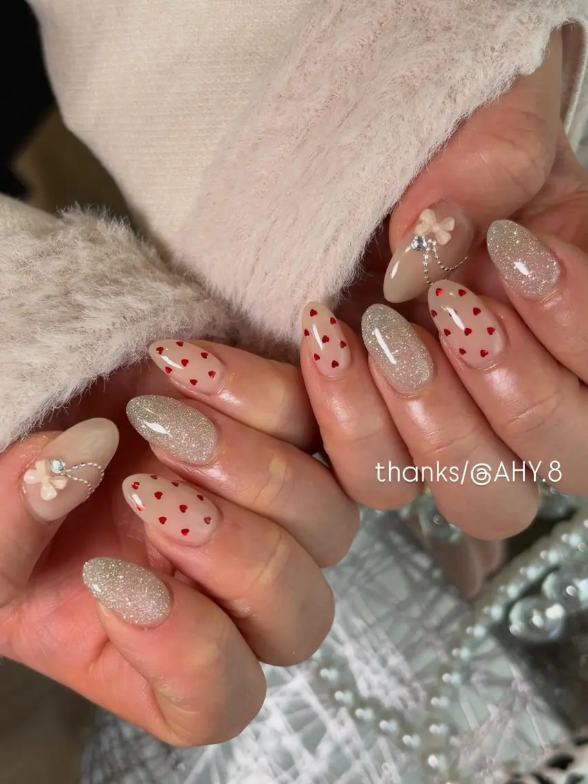 ネイル バレンタイン ハンドネイル .8 HAREのネイルデザイン