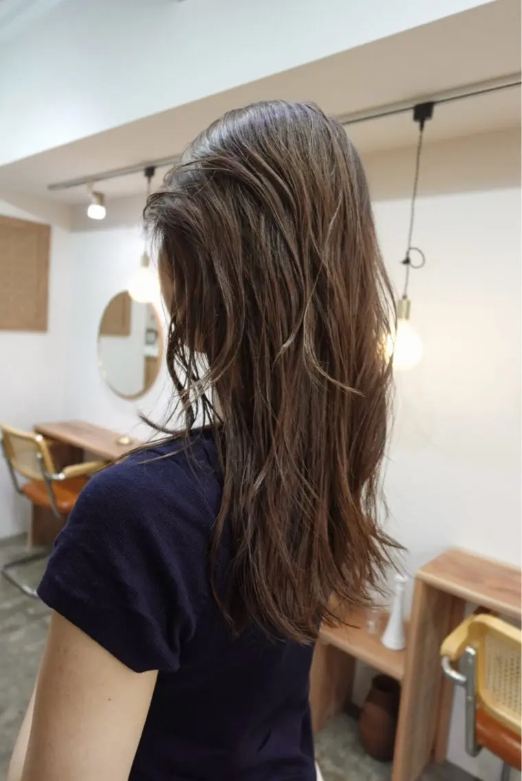 セミロング カット ヘアカラー トリートメント まさと/ヘーゼルベー ジュ/レイヤーカットのヘアスタイル