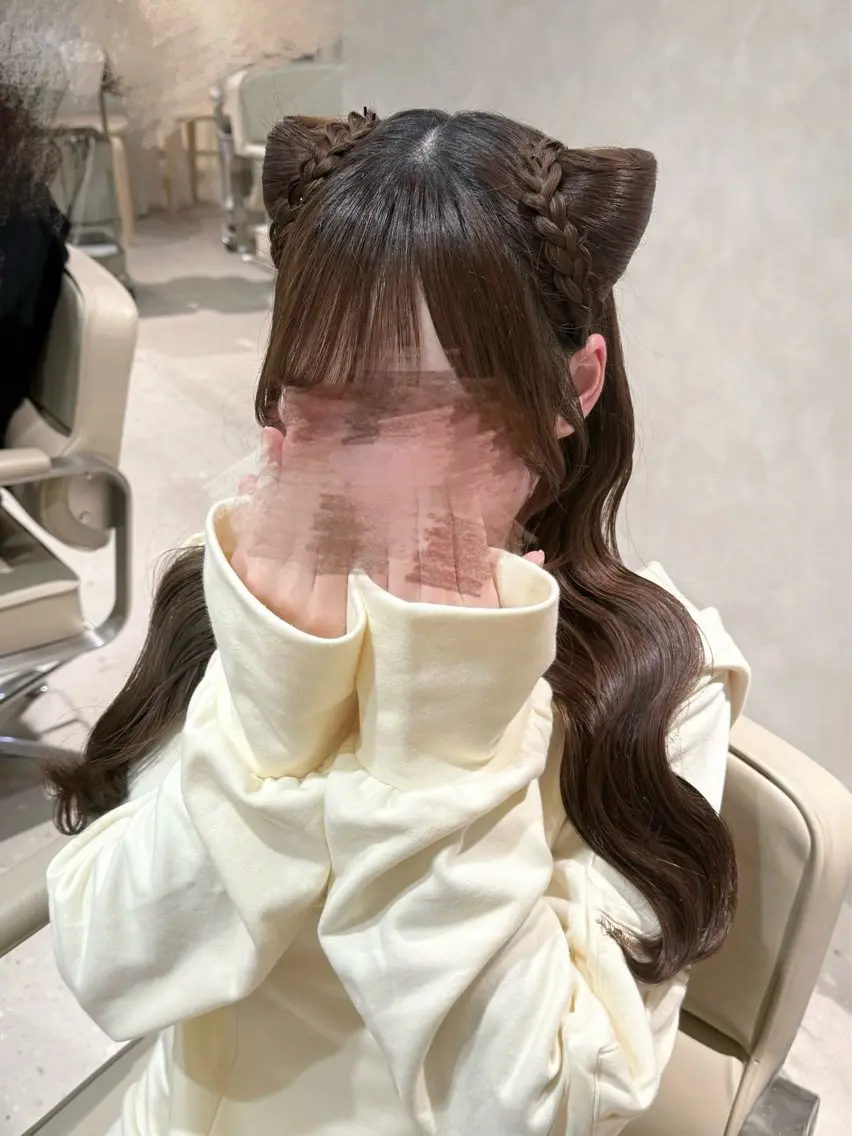 ヘアアレンジ ヘアセット セットサロンCURE 🩵あんみのマツエク・マツパデザイン