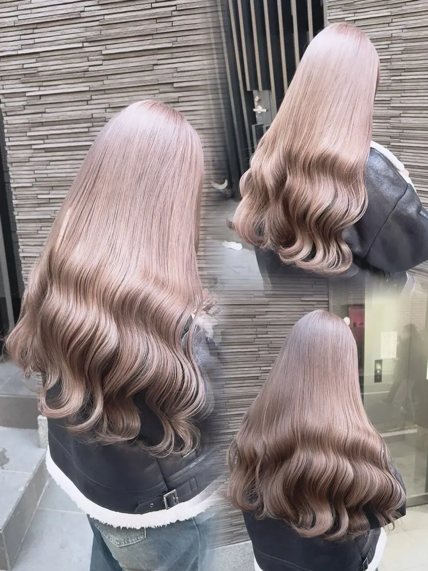 カラー ベージュカラー ミルクティーベージュ ヘアカラー トリートメント 渋谷:インナーカラー ／🍒エリカ🍒のヘアスタイル