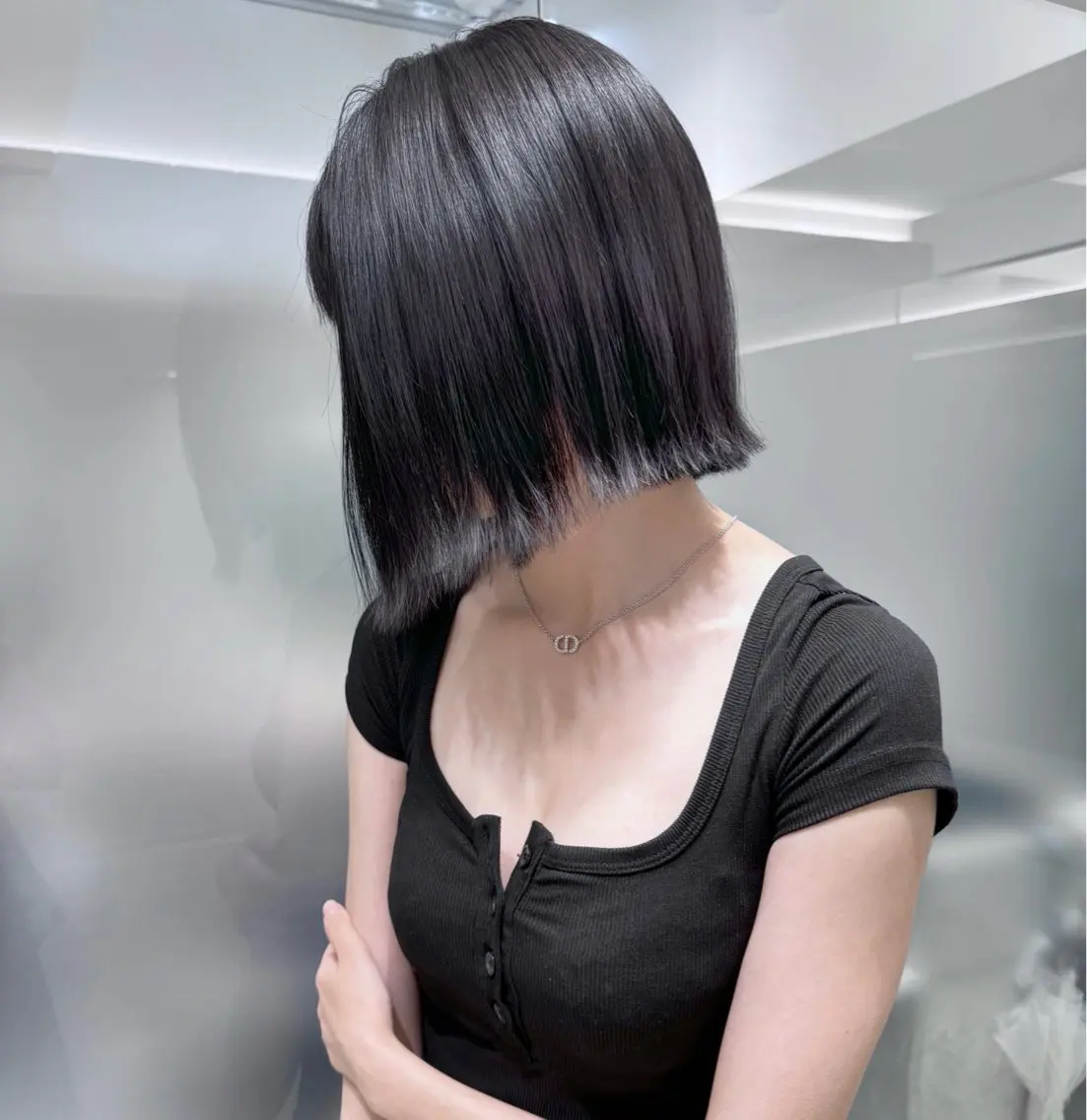 ショート カラー カット ヘアカラー トリートメント 癖毛救済✂️ボブ /髪質改善ストレートのヘアスタイル