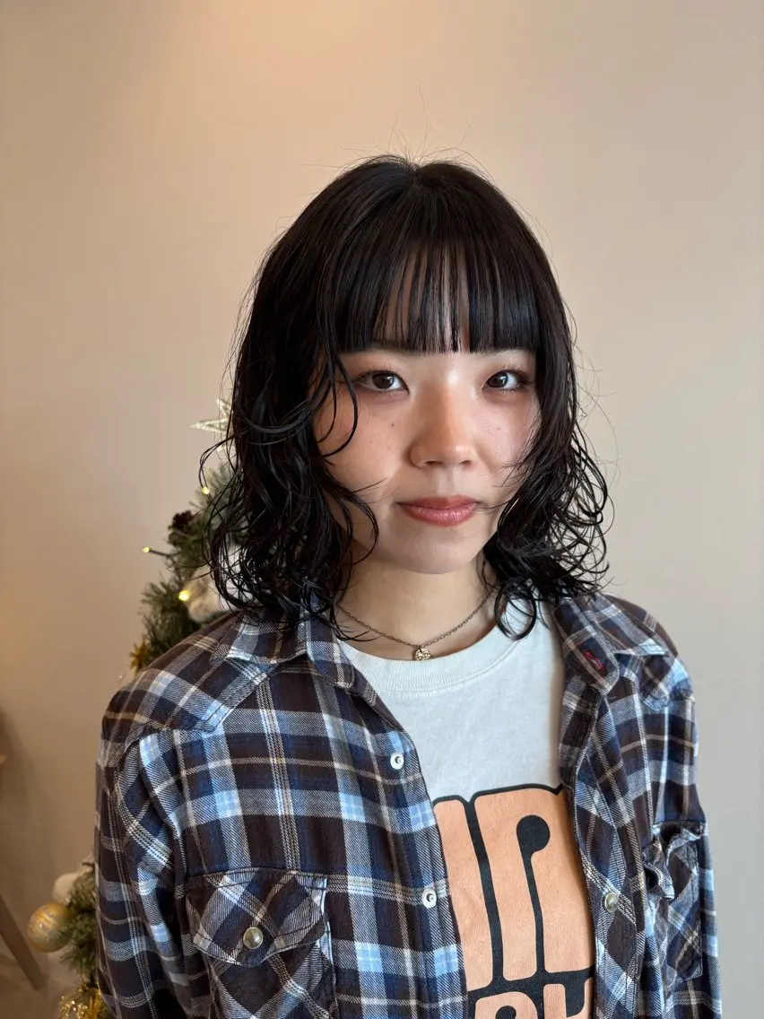 ショート パーマ カット パーマ ボブ/顔周りレイヤー 🎀momoka🎀のヘアスタイル