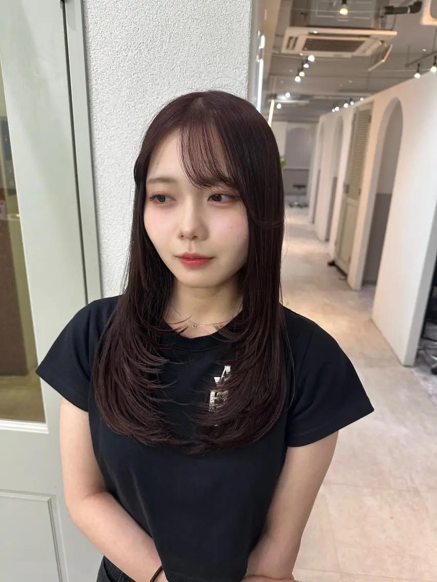 セミロング カラー カット ヘアカラー トリートメント 🪞個室サロン/韓国 艶髪/keito🪞のヘアスタイル
