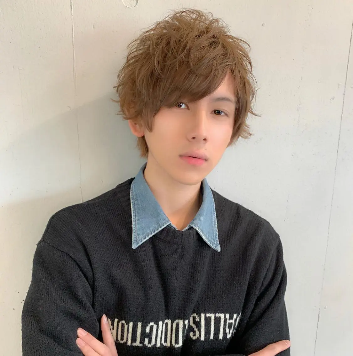 ショート カラー パーマ メンズ 野木 良平のヘアスタイル