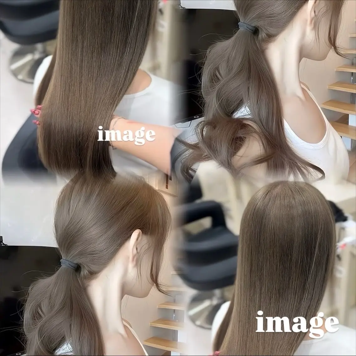 ロング カラー カット ヘアカラー 🤍韓国大人っぽ ベージュMAI🤍のヘアスタイル