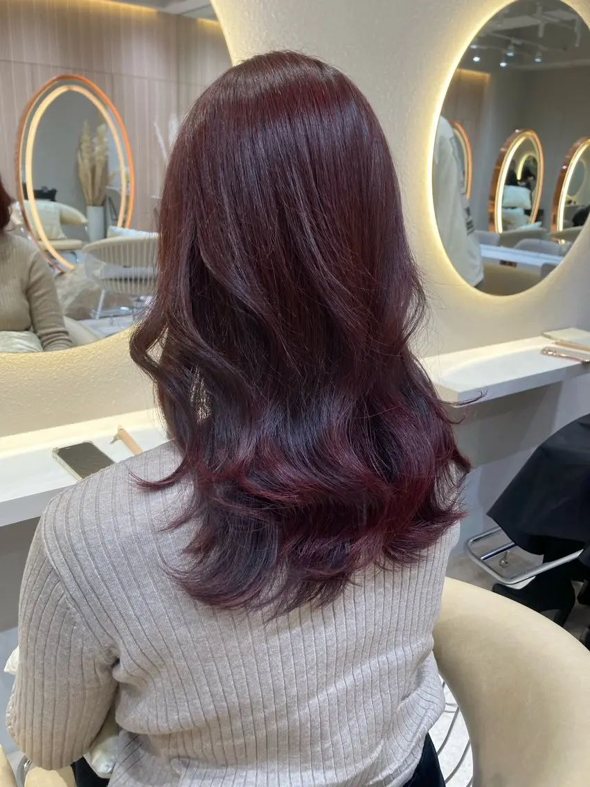 セミロング ヘアカラー トリートメント 🩵縮毛矯正・ボブ 岩原朋也🩵のヘアスタイル