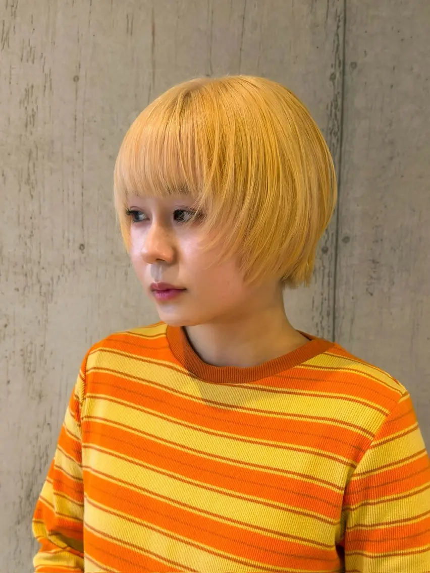 ショート カラー カット ヘアカラー トリートメント 柔め透明感血色カラー 暖色/レイヤー/ゆいのヘアスタイル