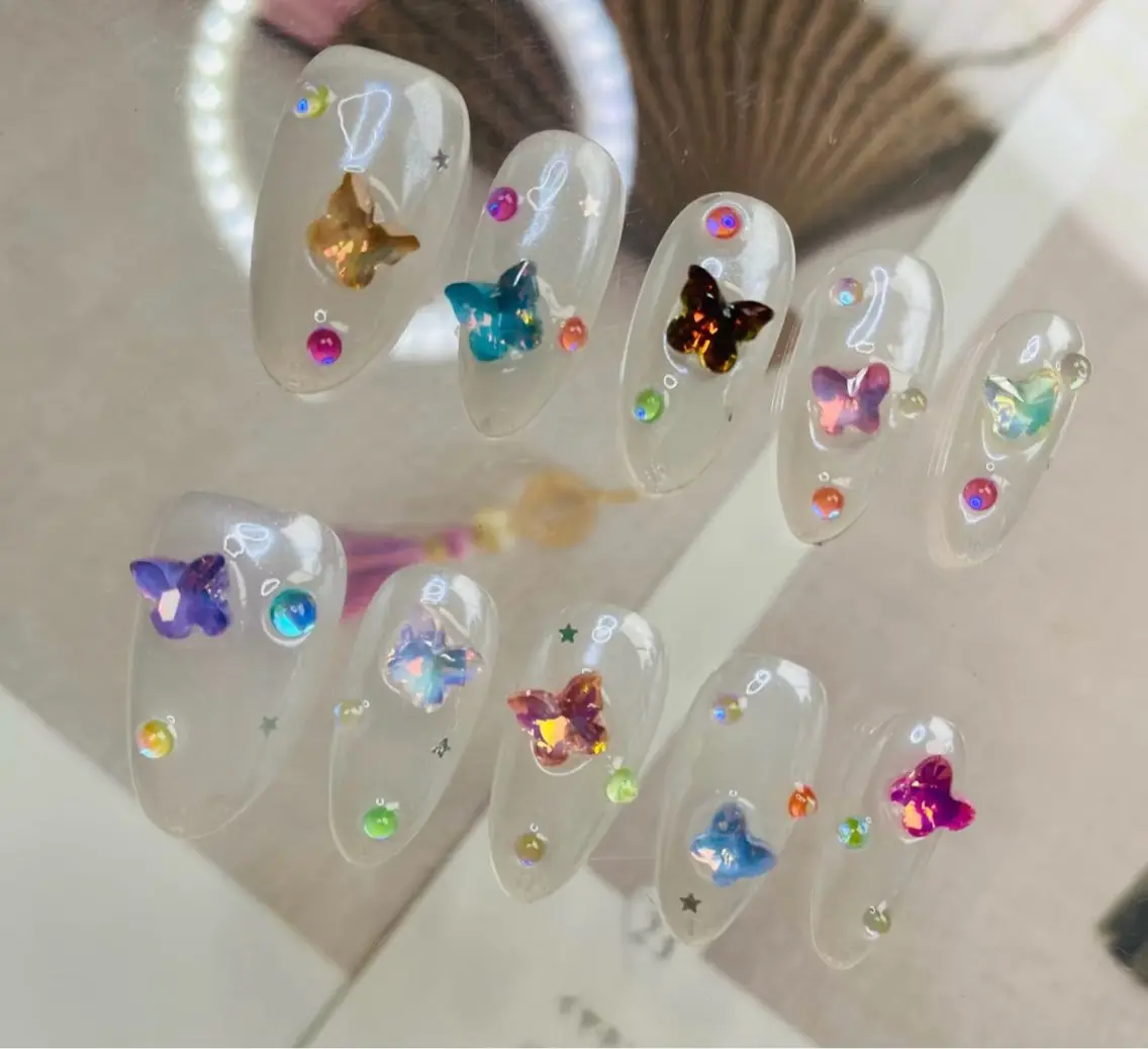 ネイル ハンドネイル H3 Nail Tsuki🦋💙のネイルデザイン