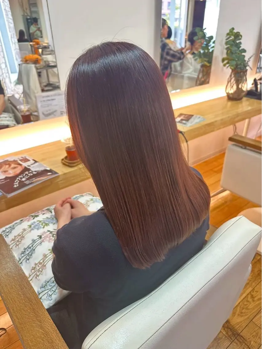ロング カラー 髪質改善 沖元 統弥のヘアスタイル