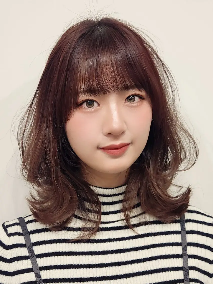ミディアム くびれヘア 顔周りカット レイヤーカット レイヤー/ショート 野口勇真のヘアスタイル