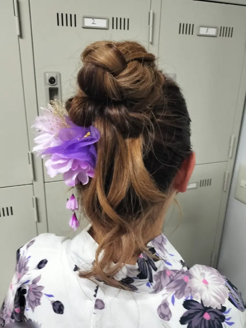 ロング ヘアアレンジ 浴衣 vizz SAKIのヘアスタイル