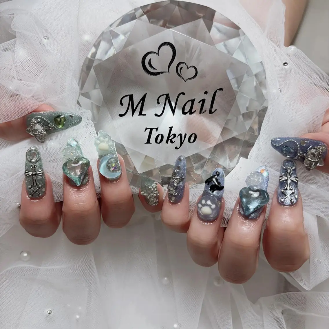 ネイル ハンドネイル M✨ワンホン風ネイル パラジェル取扱🦋ニのネイルデザイン