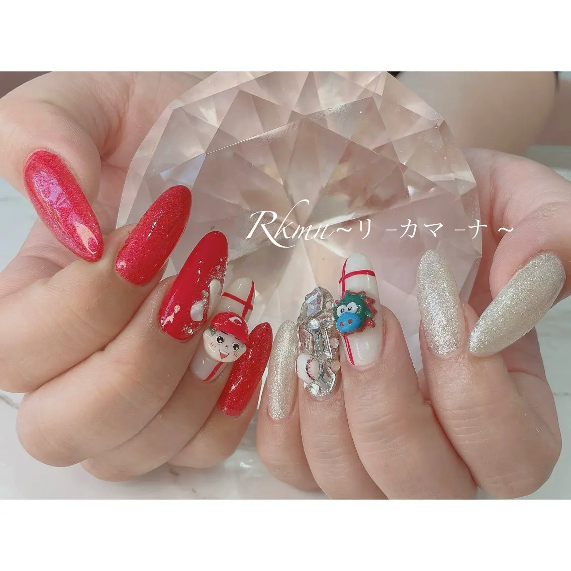 ネイル アートネイル 持ち込み 春ネイル ハンドネイル フットネイル ハンドケア Rkmn ~リ-カマ-ナ~のネイルデザイン