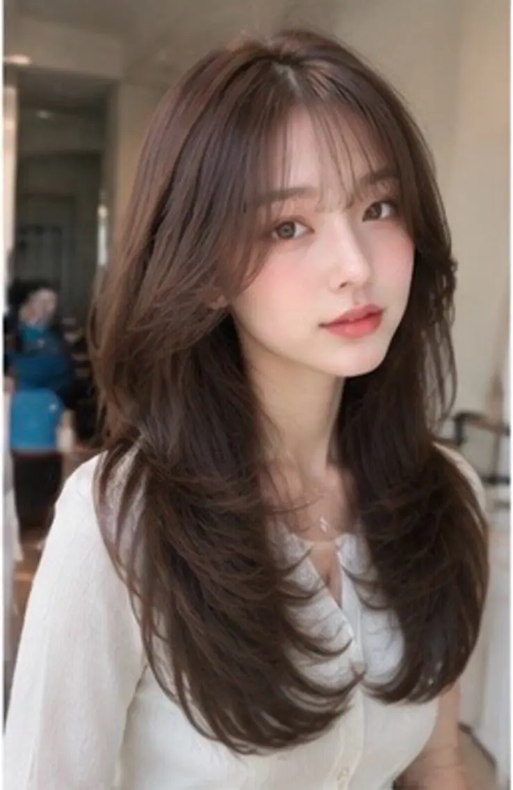 ロング くびれヘア 韓国風ヘア ロング メンズ/レイヤーショ ート/似合わせ特化のヘアスタイル