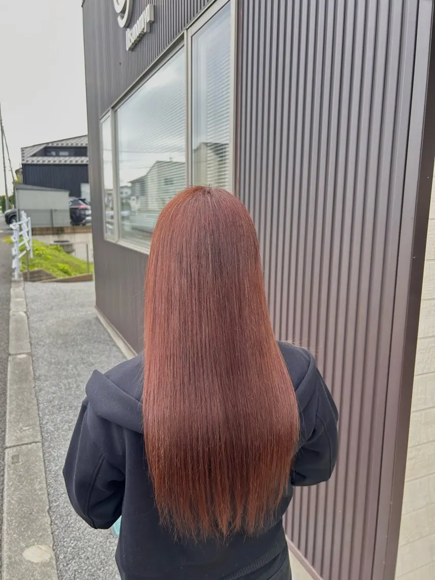 ロング カラー ベージュカラー ピンクカラー ピンクベージュ gigi- 榎本  龍成のヘアスタイル