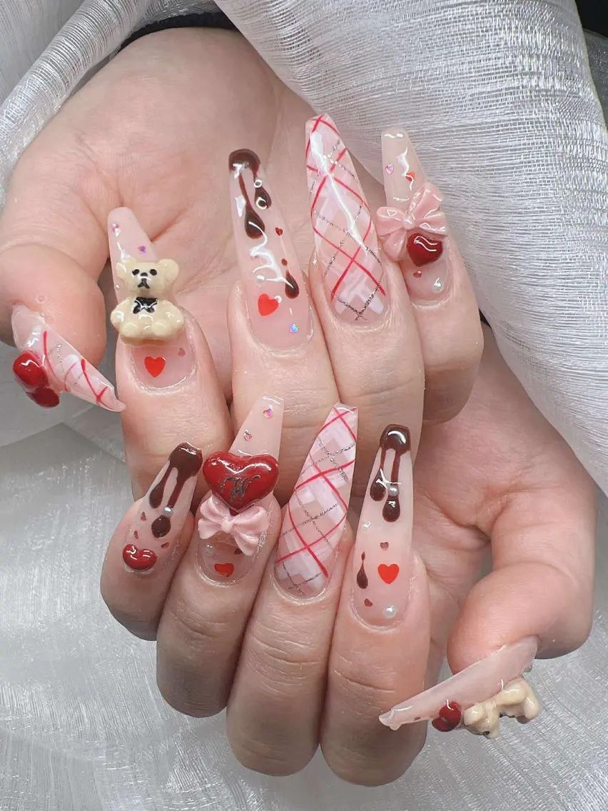ネイル 長さ出し グラデーション 卒業式 キラキラネイル マグネットネイル ハンドネイル Lee Nailsのネイルデザイン