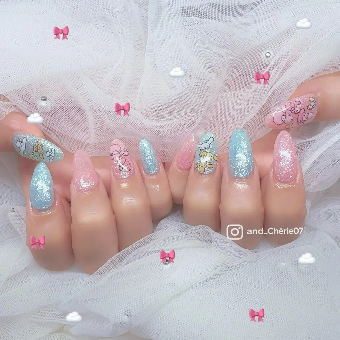ネイル ハンドネイル ai🎀 ワンホン/ガーリー*のネイルデザイン