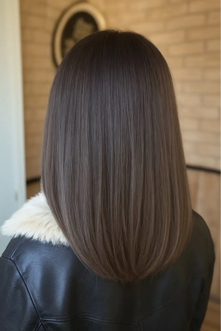 ロング カラー カット 西山 ミユのヘアスタイル