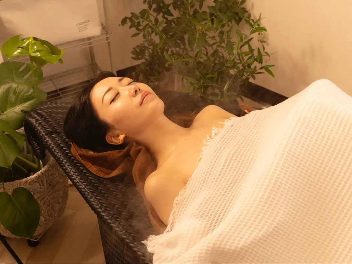 🌿横浜初《寝るよもぎ蒸し》|生ハーブ蒸し45分|冷え・むくみ改善・疲労回復・ダイエットの写真