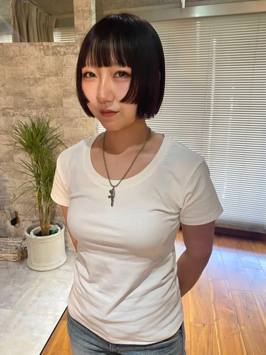 ショート カラー ブリーチ ブリーチなしカラー カット ヘアカラー トリートメント mai / linoah˚✧のヘアスタイル