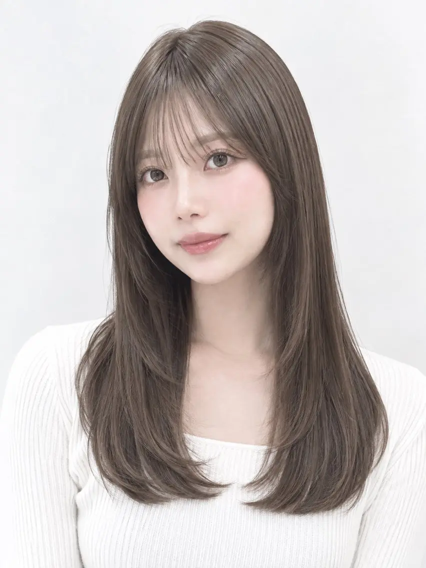 セミロング カラー 透明感カラー/艶髪/ 🫧乳井悠香のヘアスタイル