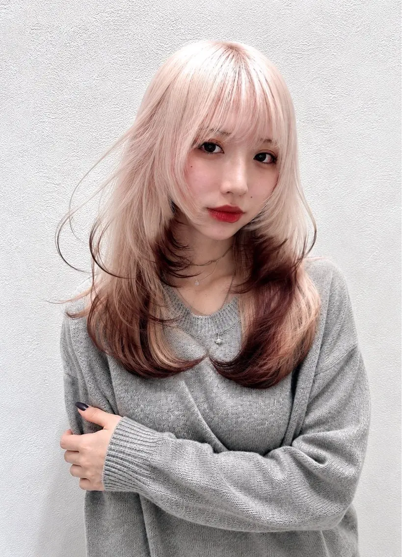 ミディアム ヘアカラー トリートメント ヘアセット 銀座/似合わせカット /髪質改善/油谷樹️のヘアスタイル