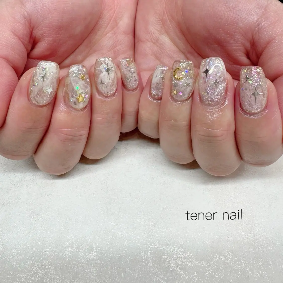 ネイル キラキラネイル ハンドネイル テネルネイル tener nailのネイルデザイン