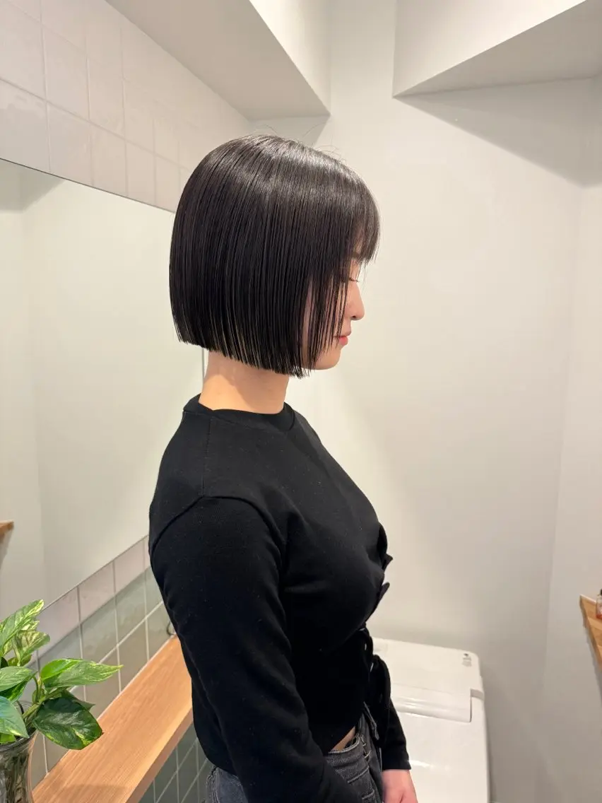 ショート ボブ/レイヤーカット 縮毛矯正/コウキ新宿のヘアスタイル