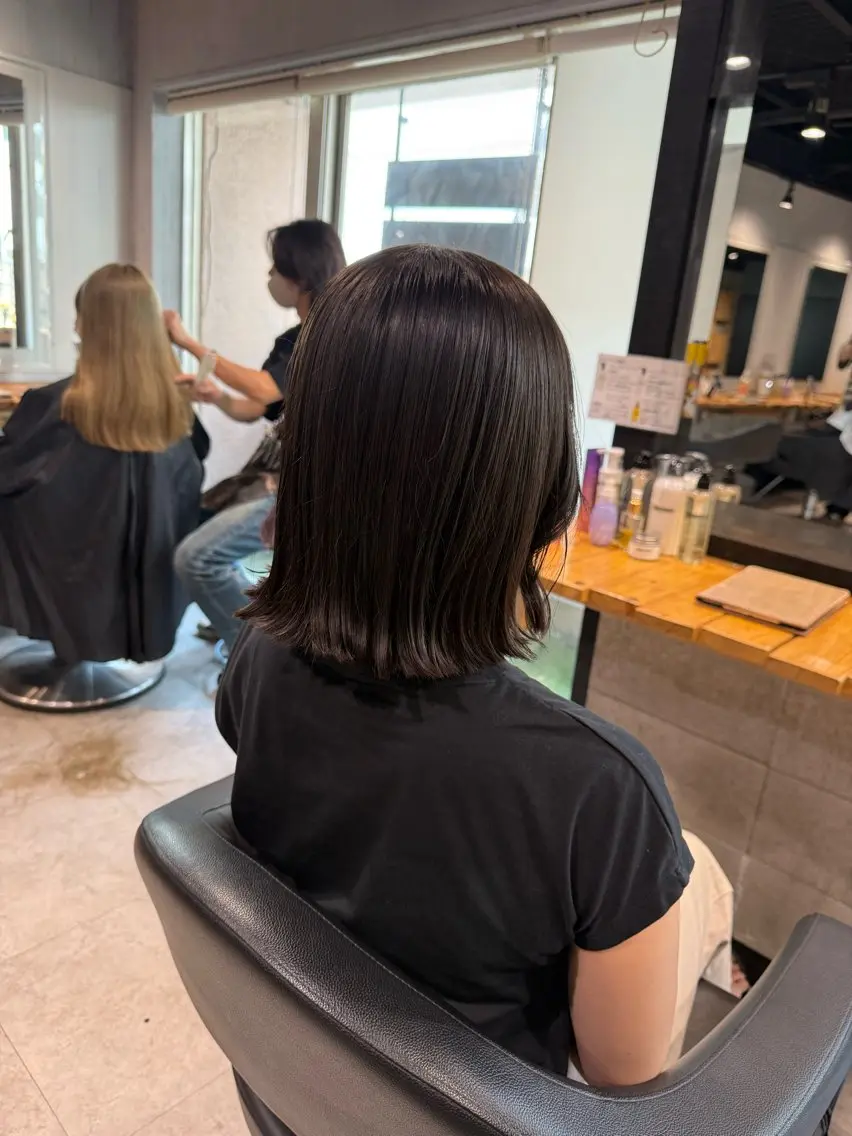 ショート カラー カット ヘアカラー NANAMI🩵 大人可愛い韓国ヘアのヘアスタイル