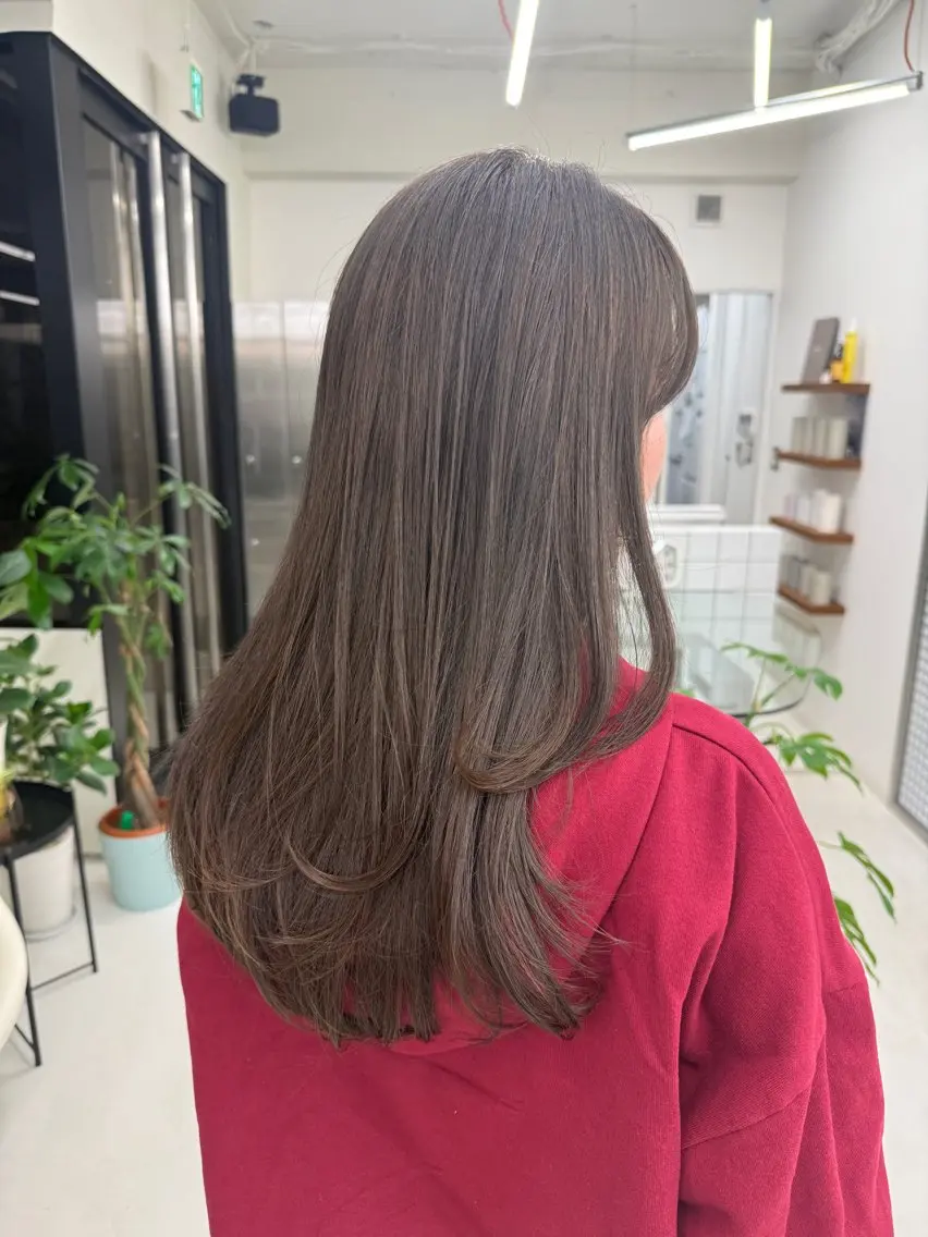 ロング カラー カット ヘアカラー 表参道🌿赤み消し カラー/チナツのヘアスタイル